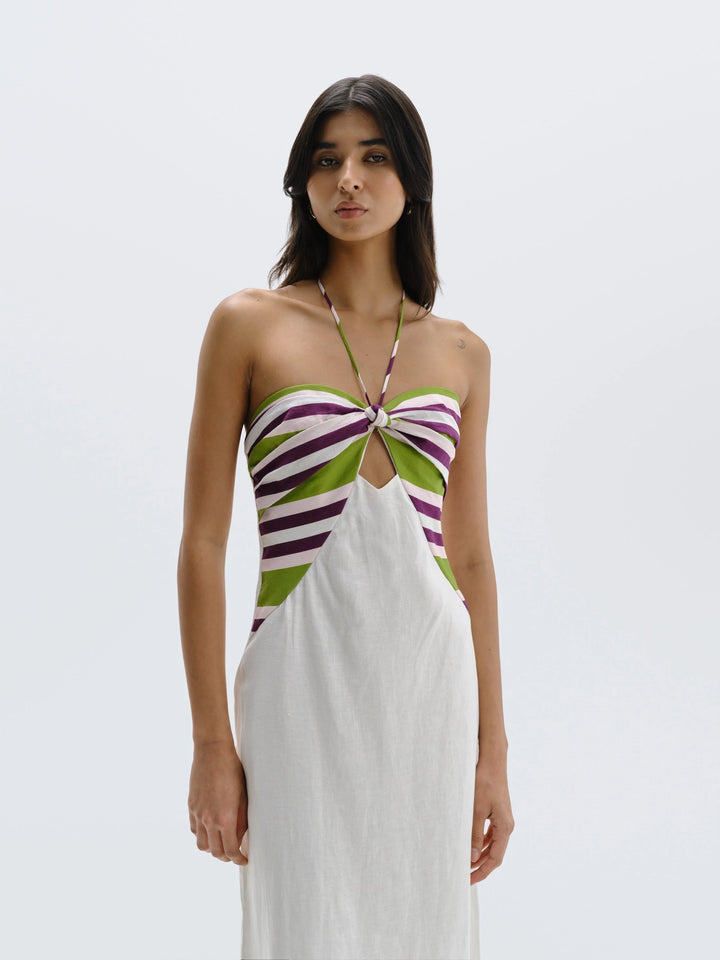 LEDA DRESS - White Multi