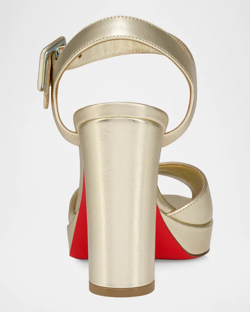 Cora 100 mm Sandals - Lamb nappa leather Gold