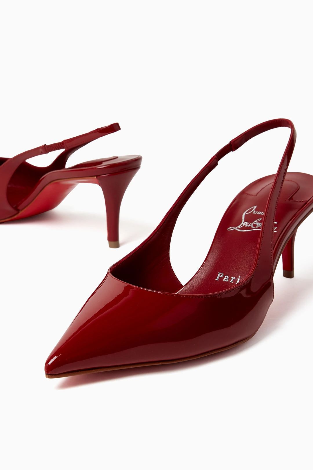 Miss Z 60 Slingback Pumps in Patent Leather - Red
