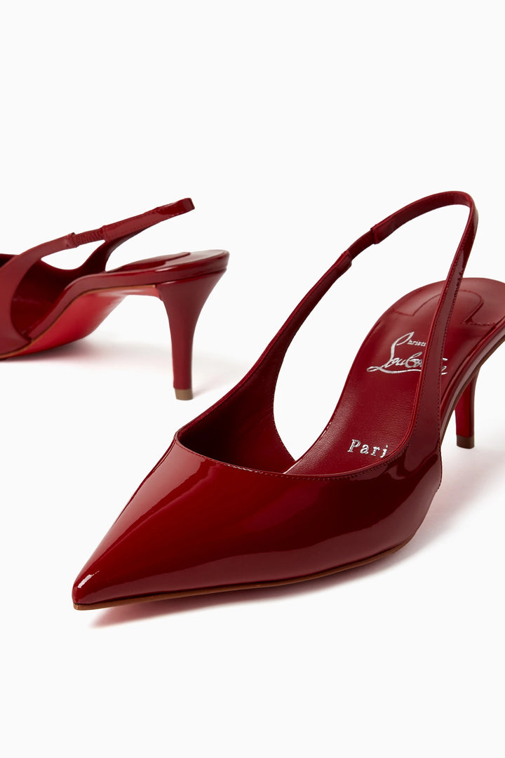 Miss Z 60 Slingback Pumps in Patent Leather - Red