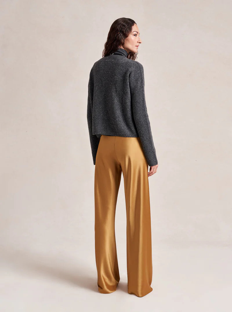 SATIN COLBY PANT - Mustard