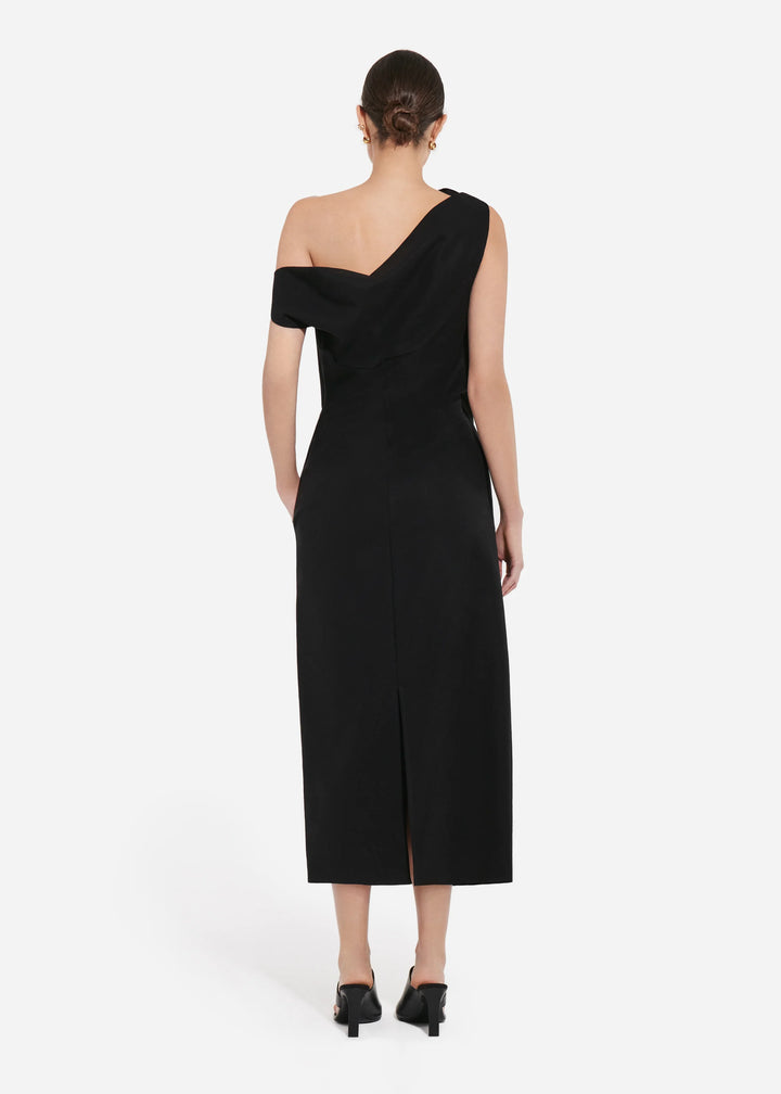Draped Back Dress - Black