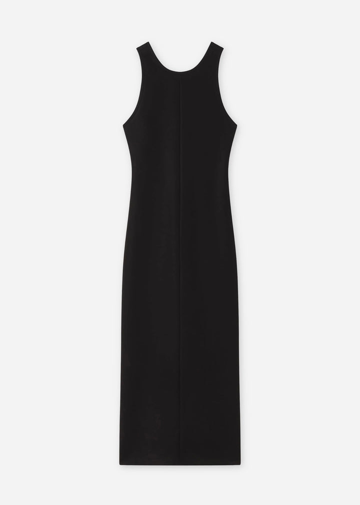 Racer Back Tank Dress - Black