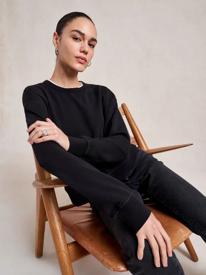 Cropped James Sweatshirt - Black