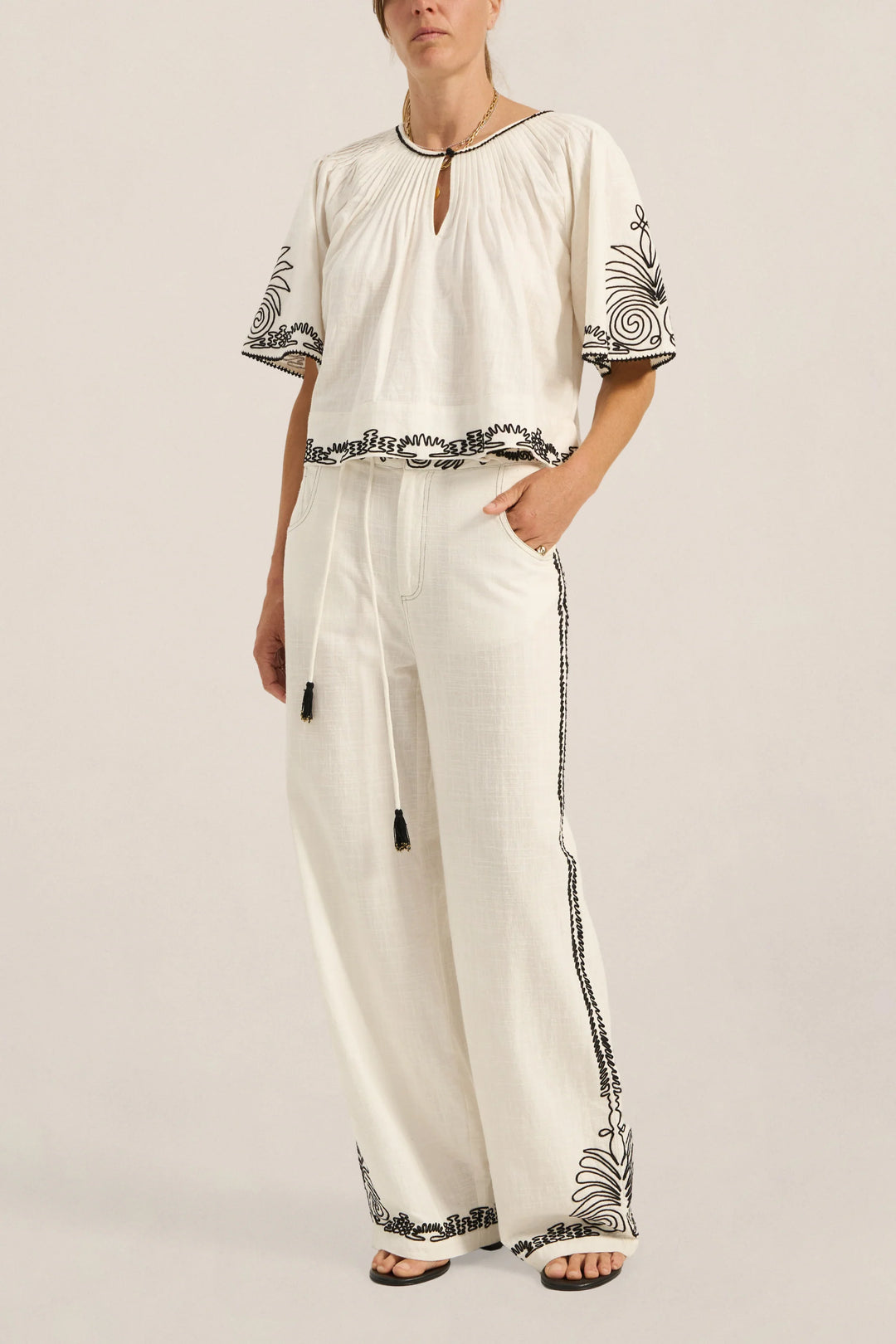 Calliope Top - White Multi