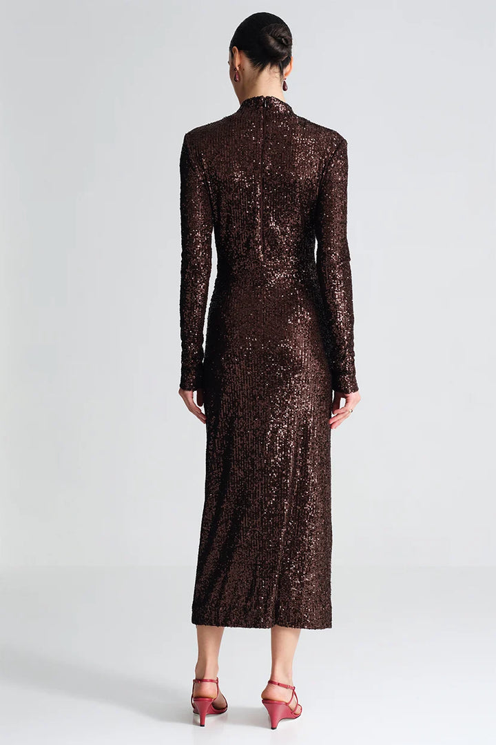 Ryan Dress - Brown Sequins