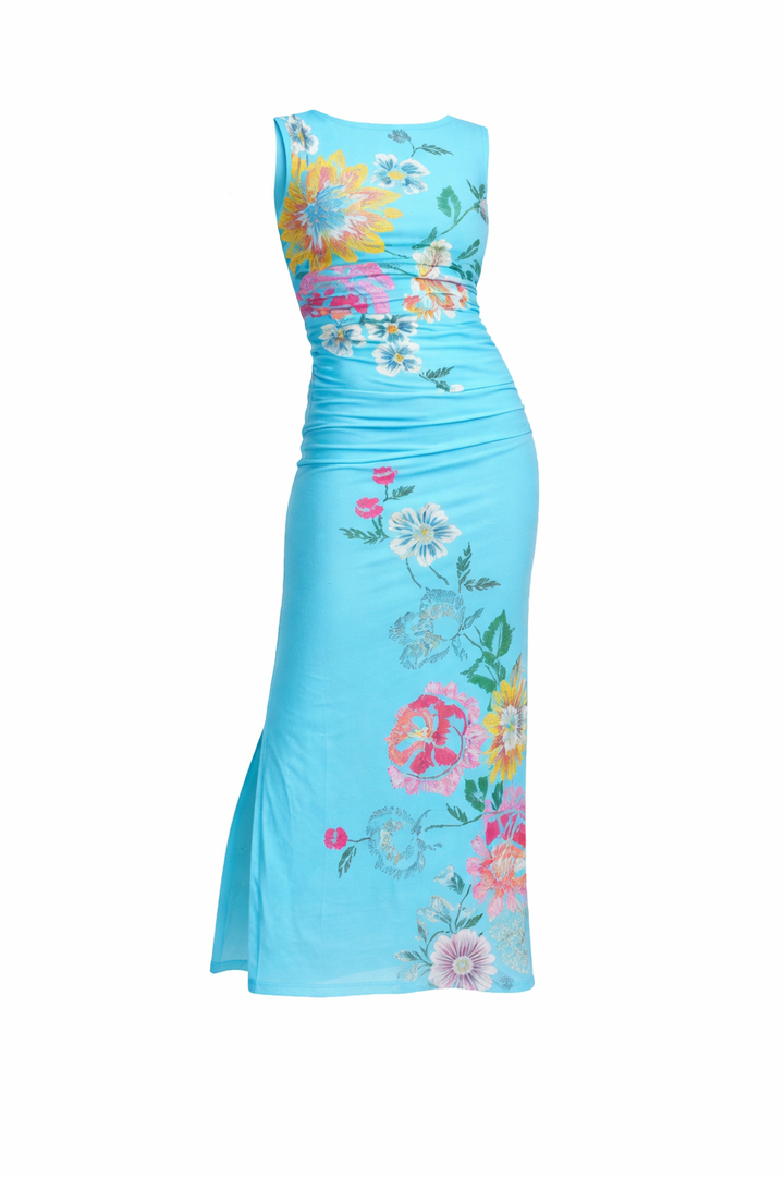 Ariel Mesh Dress - Blue Multi