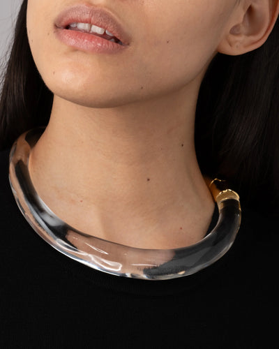 Clear Lucite Hinge Collar