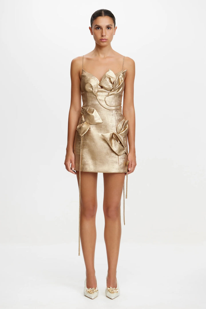 HILLSOME MINI DRESS - Gold