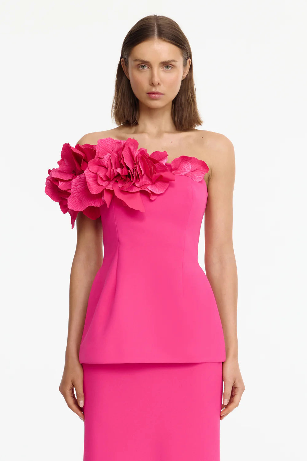 Frant Top and Garlands Skirt - Fuschia