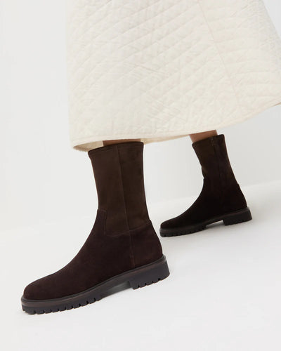 Danny Stretch Suede Boot - Brown