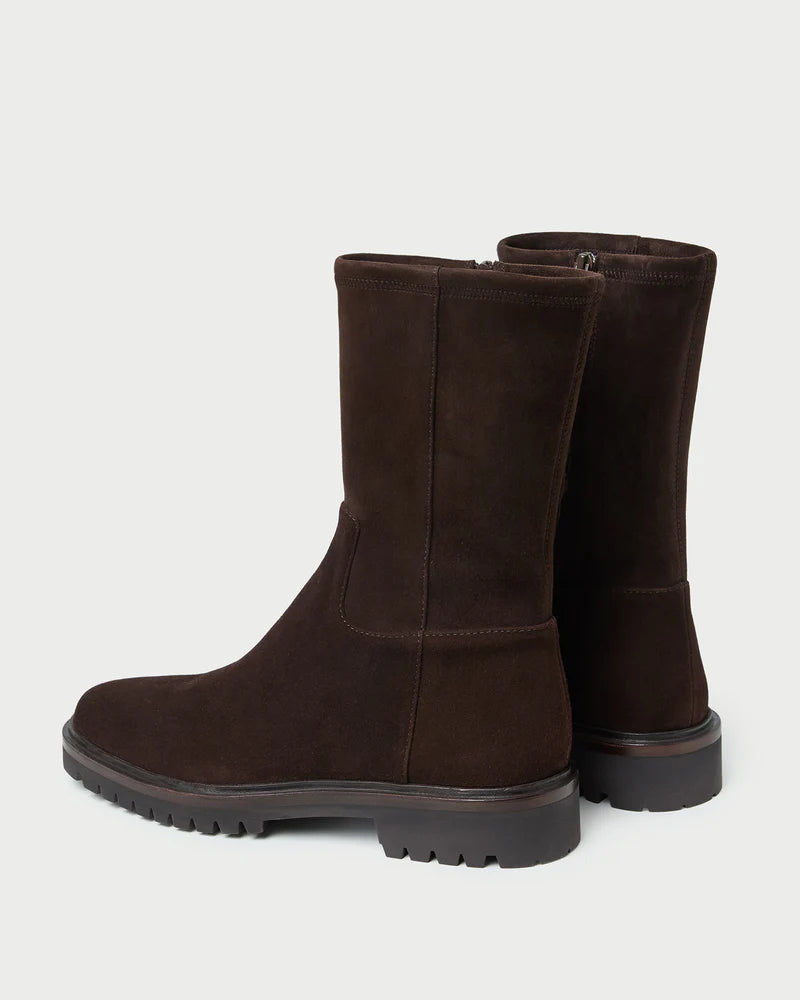 Danny Stretch Suede Boot - Brown