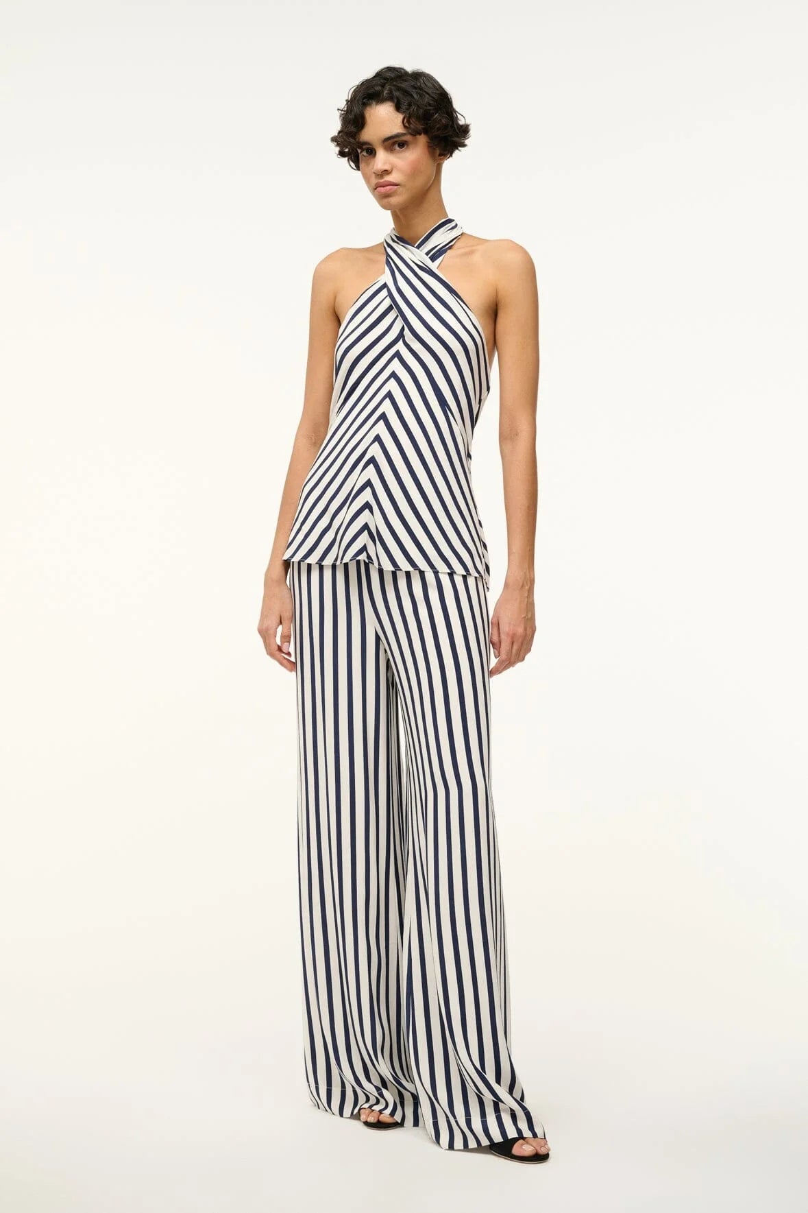 DAWN TOP - WHITE NAVY STRIPE