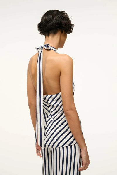 DAWN TOP - WHITE NAVY STRIPE