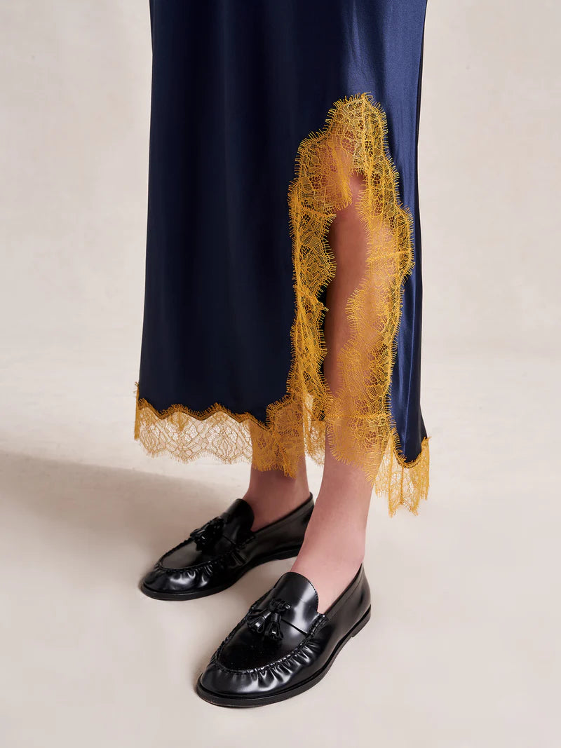 Demi Skirt - Midnight/Mustard