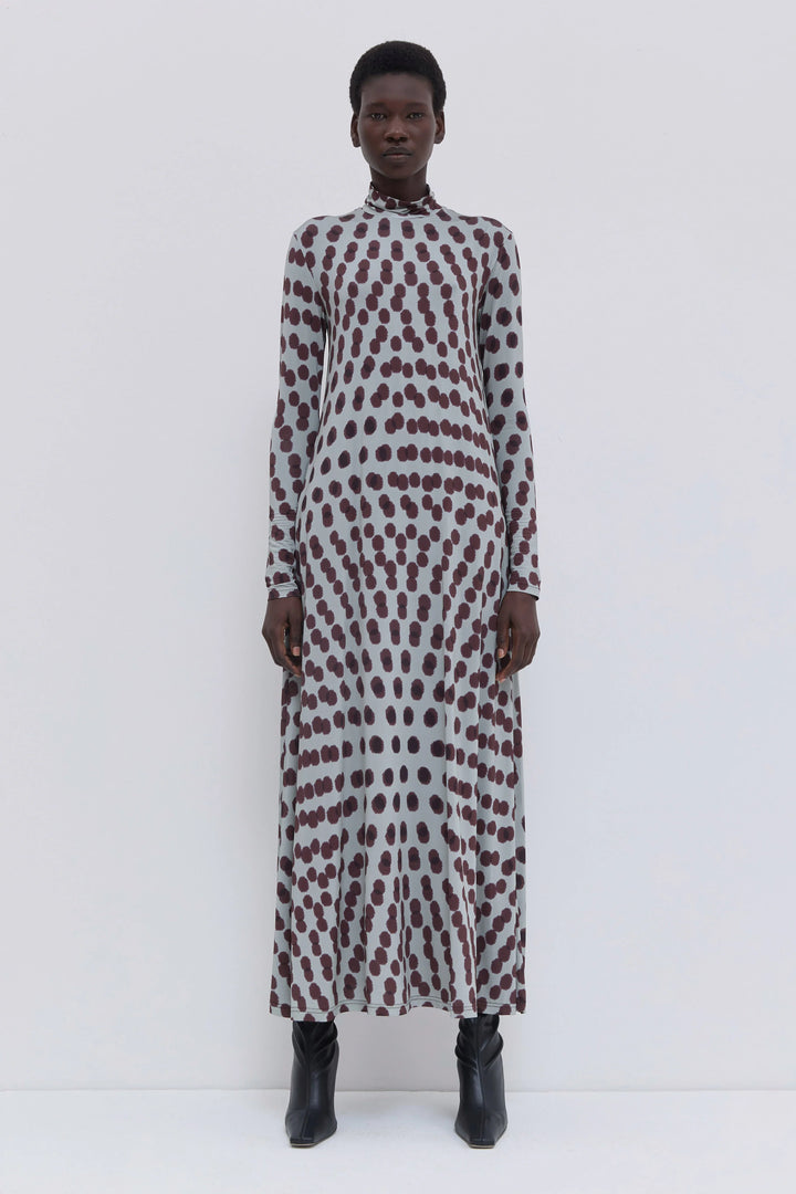 Dewika Turtleneck Dress - Brown Multi