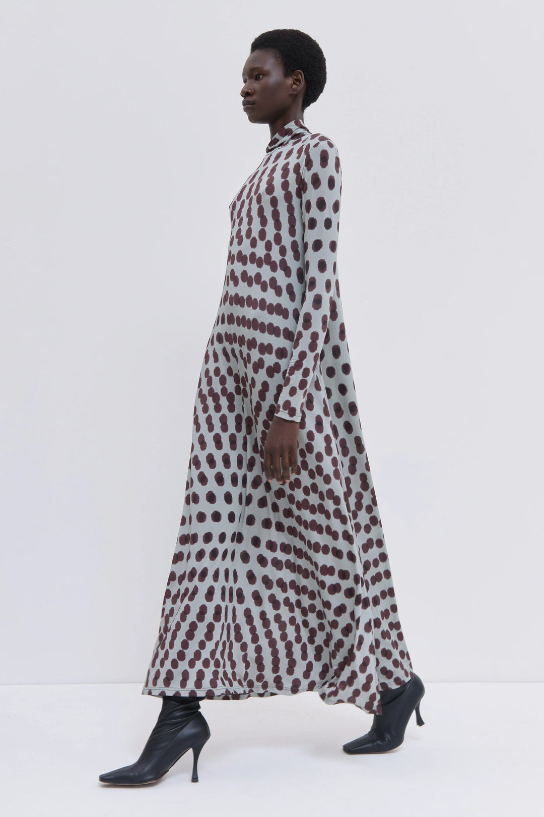 Dewika Turtleneck Dress - Brown Multi