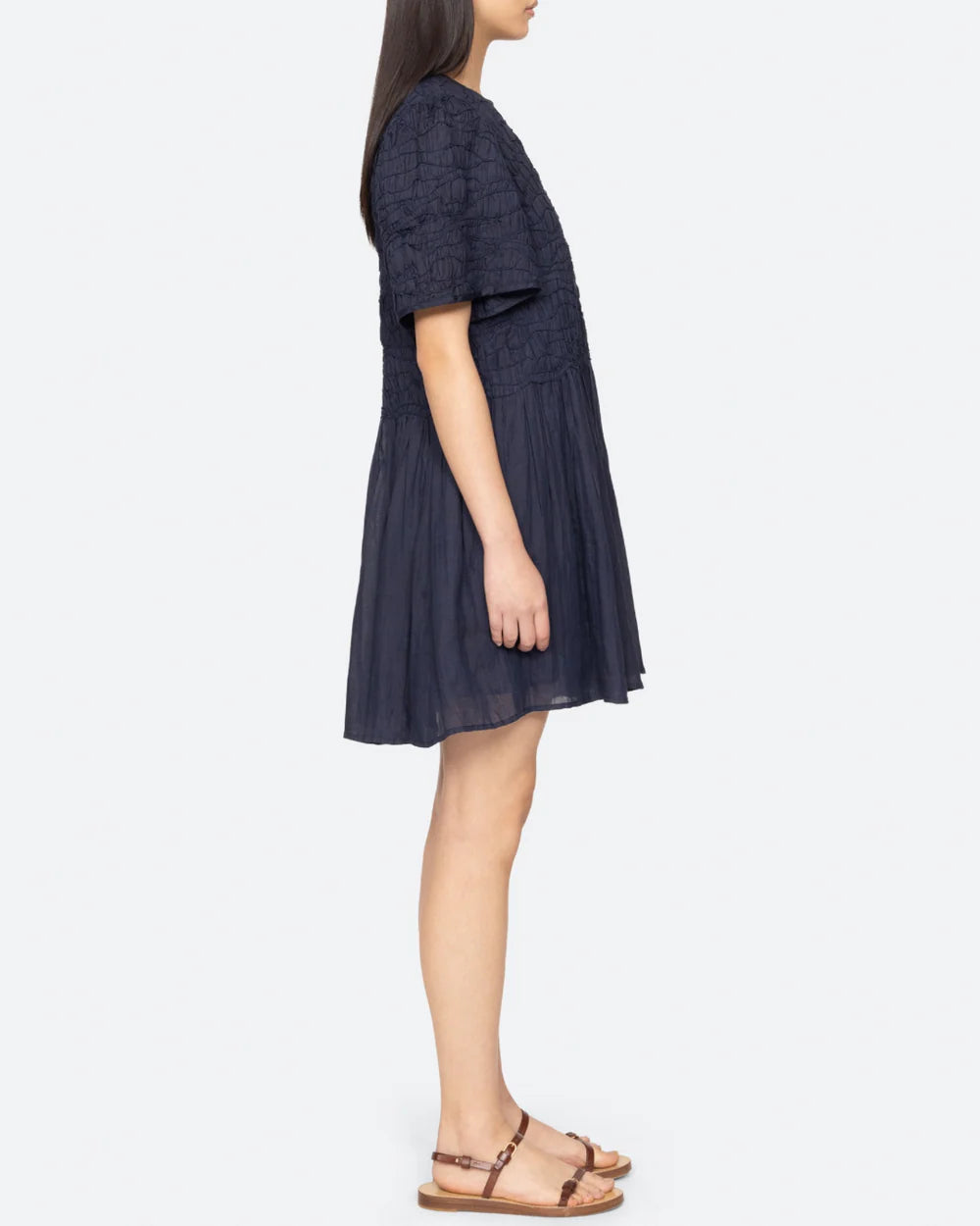 SEA - Imogen Solid Dress - Navy