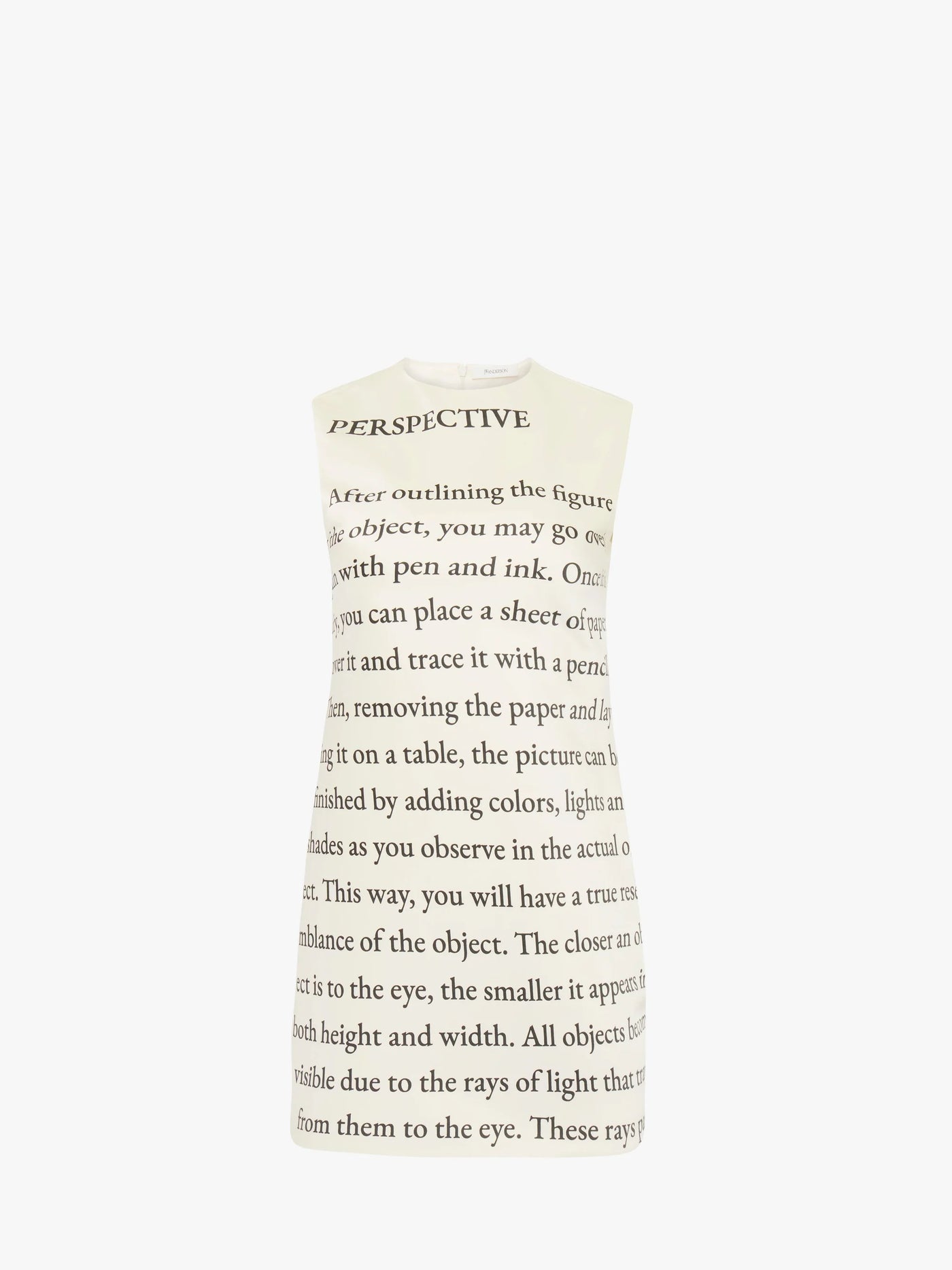 TEXT' PRINT MINI SHIFT DRESS - Ivory