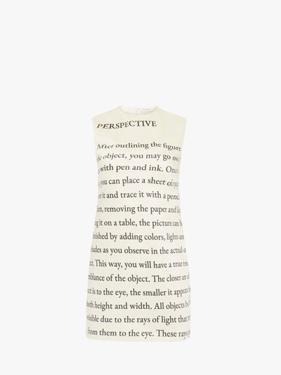 TEXT' PRINT MINI SHIFT DRESS - Ivory