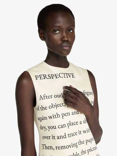 TEXT' PRINT MINI SHIFT DRESS - Ivory