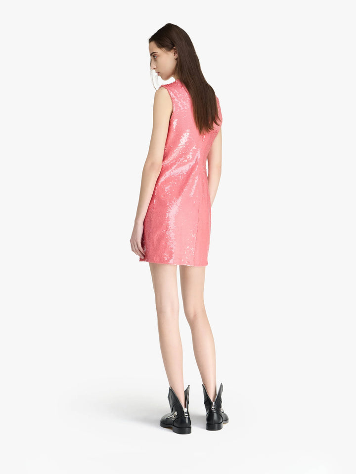 SEQUIN MINI SHIFT DRESS - Bubblegum