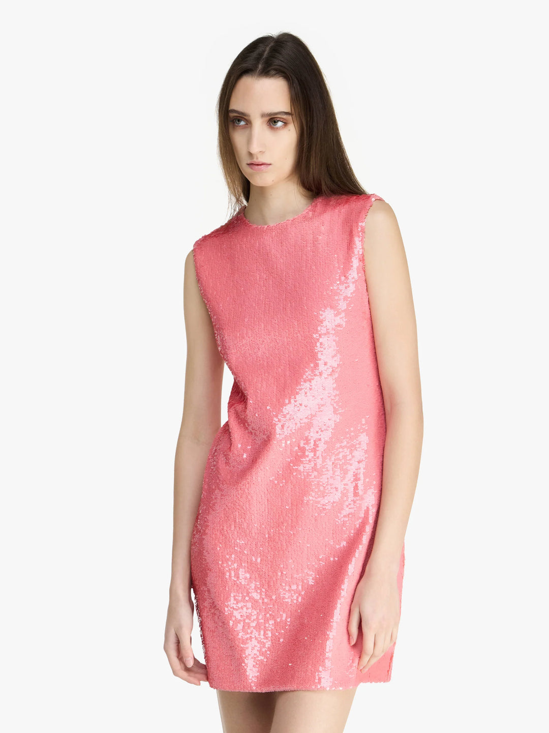 SEQUIN MINI SHIFT DRESS - Bubblegum