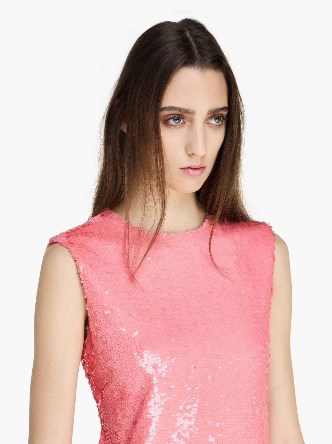 SEQUIN MINI SHIFT DRESS - Bubblegum