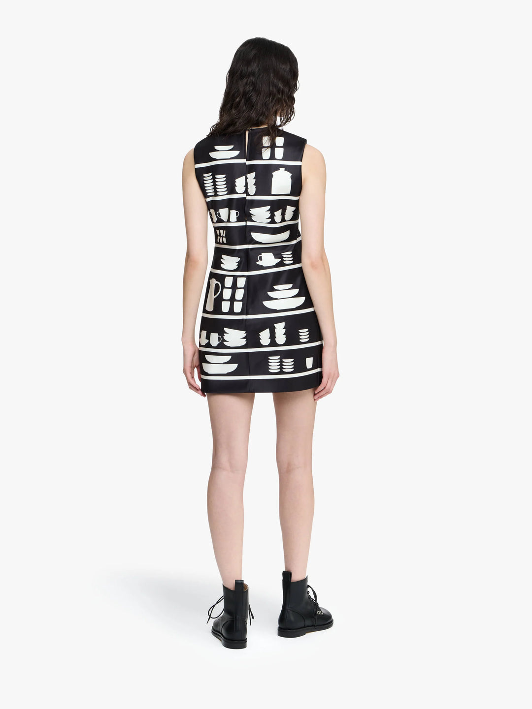 MINI SHIFT DRESS - Black/White