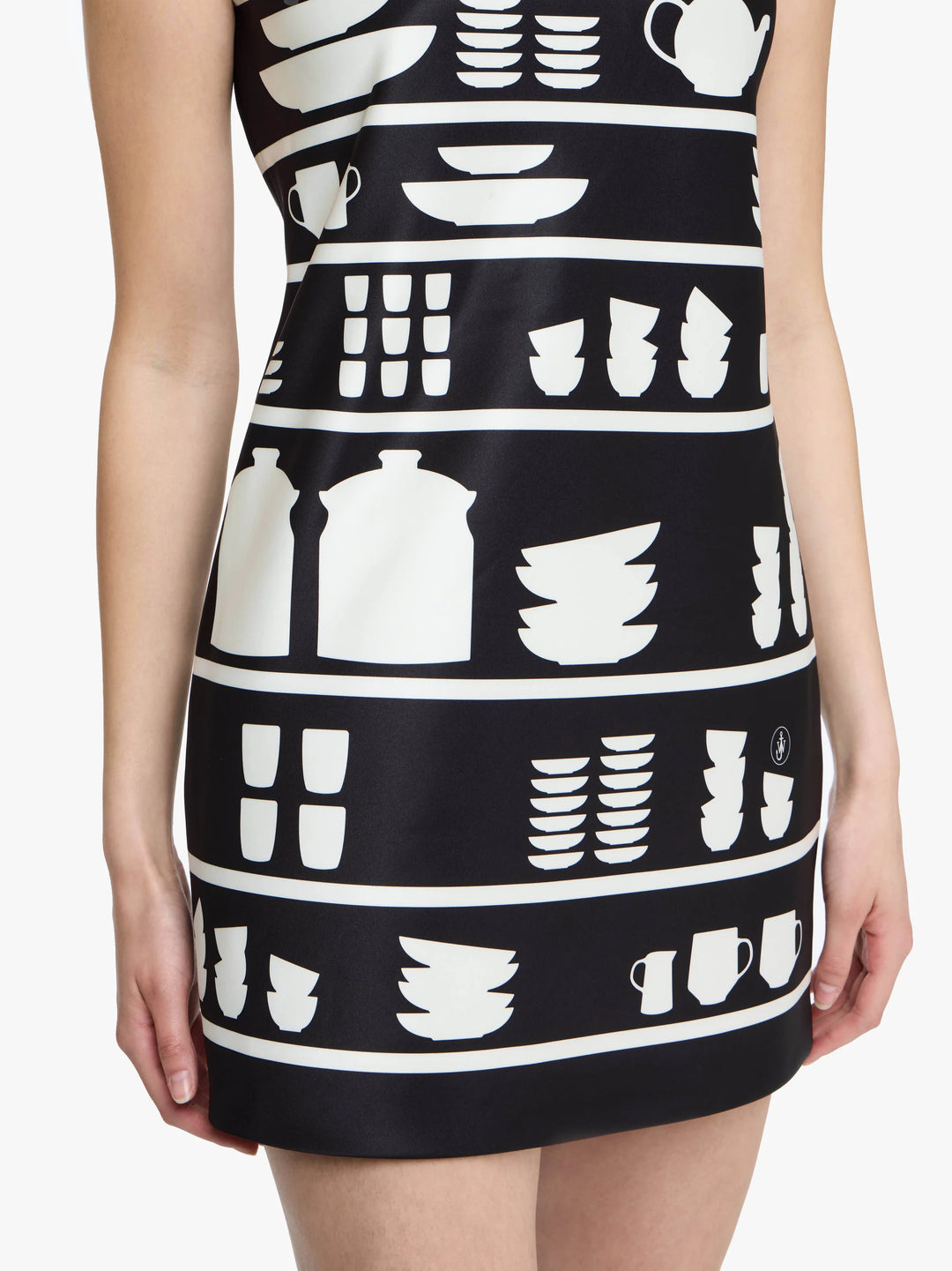 MINI SHIFT DRESS - Black/White