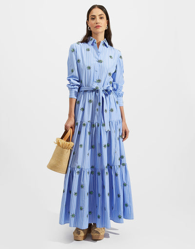 Bellini Dress - Third Eye Embroidered in Popeline