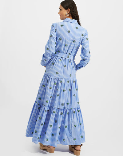 Bellini Dress - Third Eye Embroidered in Popeline
