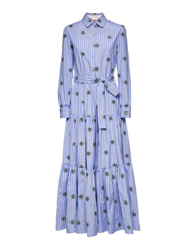 Bellini Dress - Third Eye Embroidered in Popeline