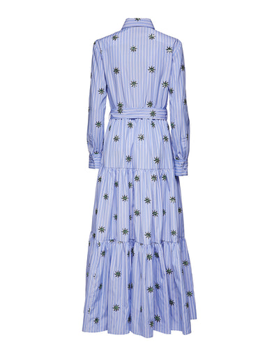 Bellini Dress - Third Eye Embroidered in Popeline