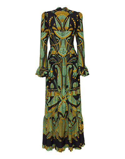 Visconti Dress - The Nile Placée Black in Sablé