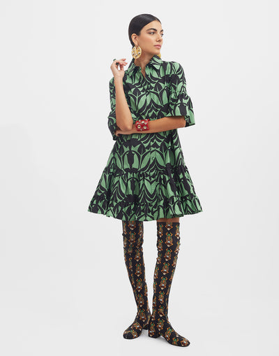 Choux Dress - Papyrus Green in Cotton Poplin