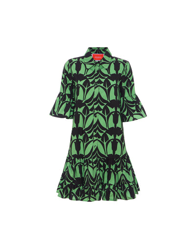 Choux Dress - Papyrus Green in Cotton Poplin