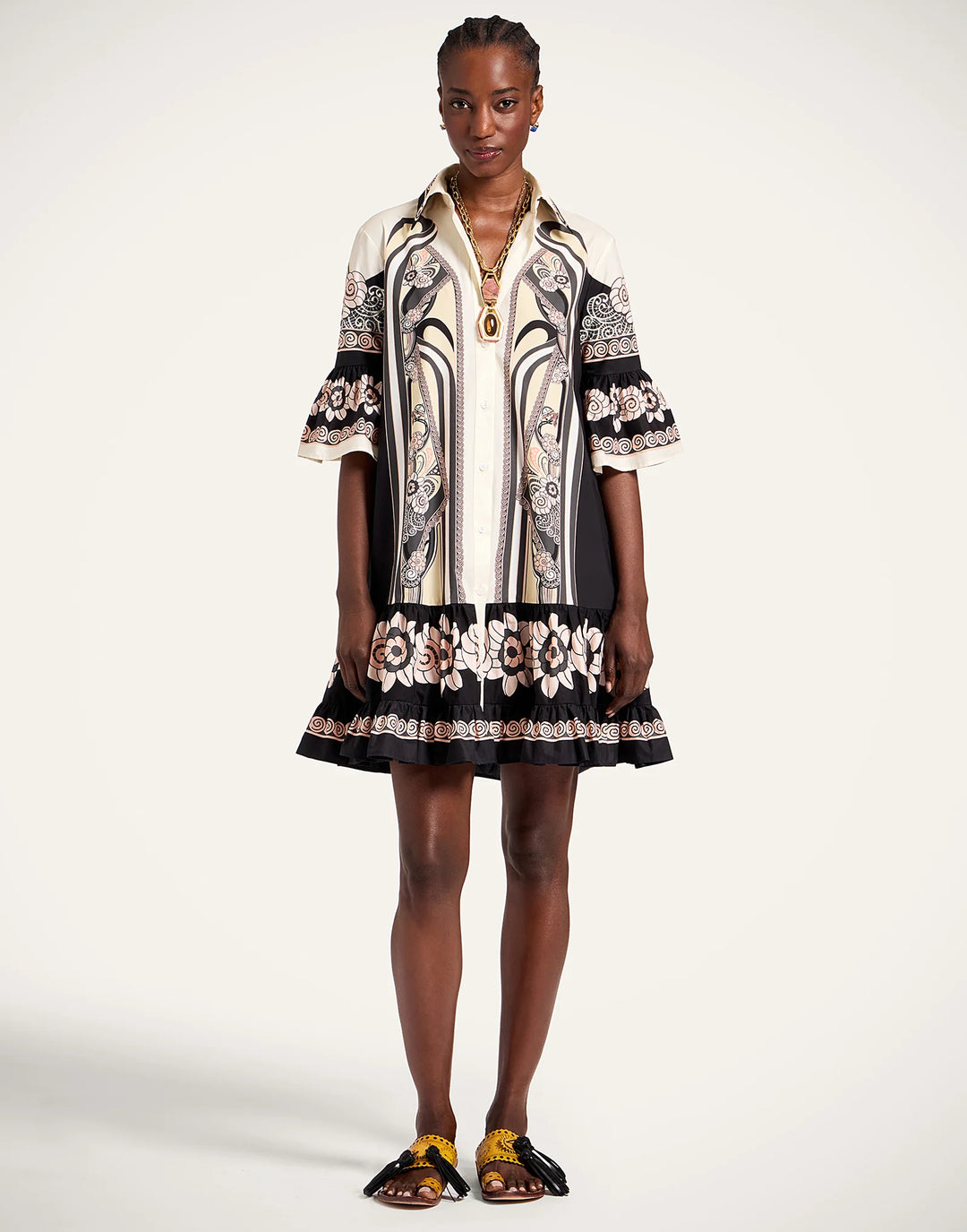 Choux Dress Placee - White Multi