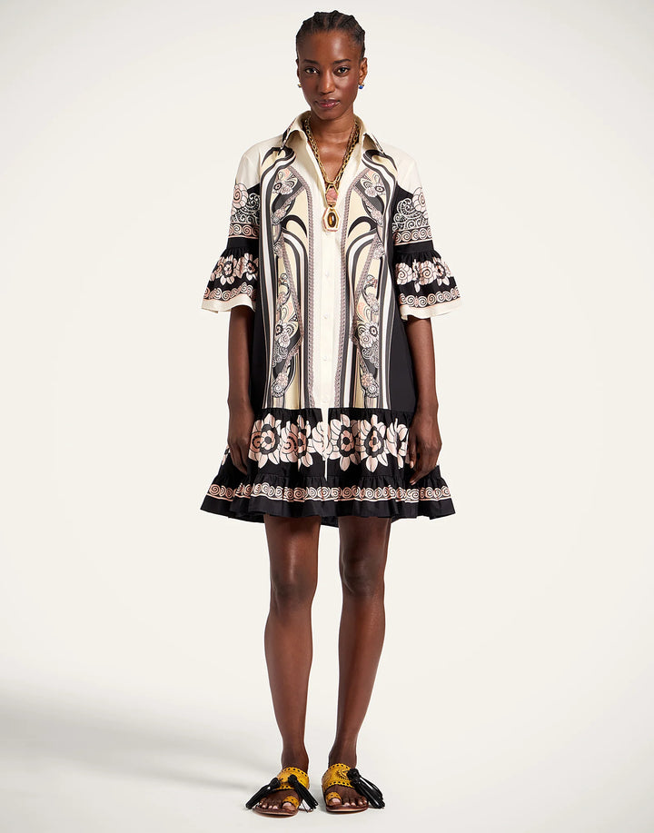 Choux Dress Placee - White Multi