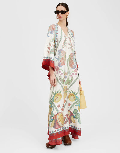 Magnifico Dress Grenadilla Placée - Off White in Silk Twill