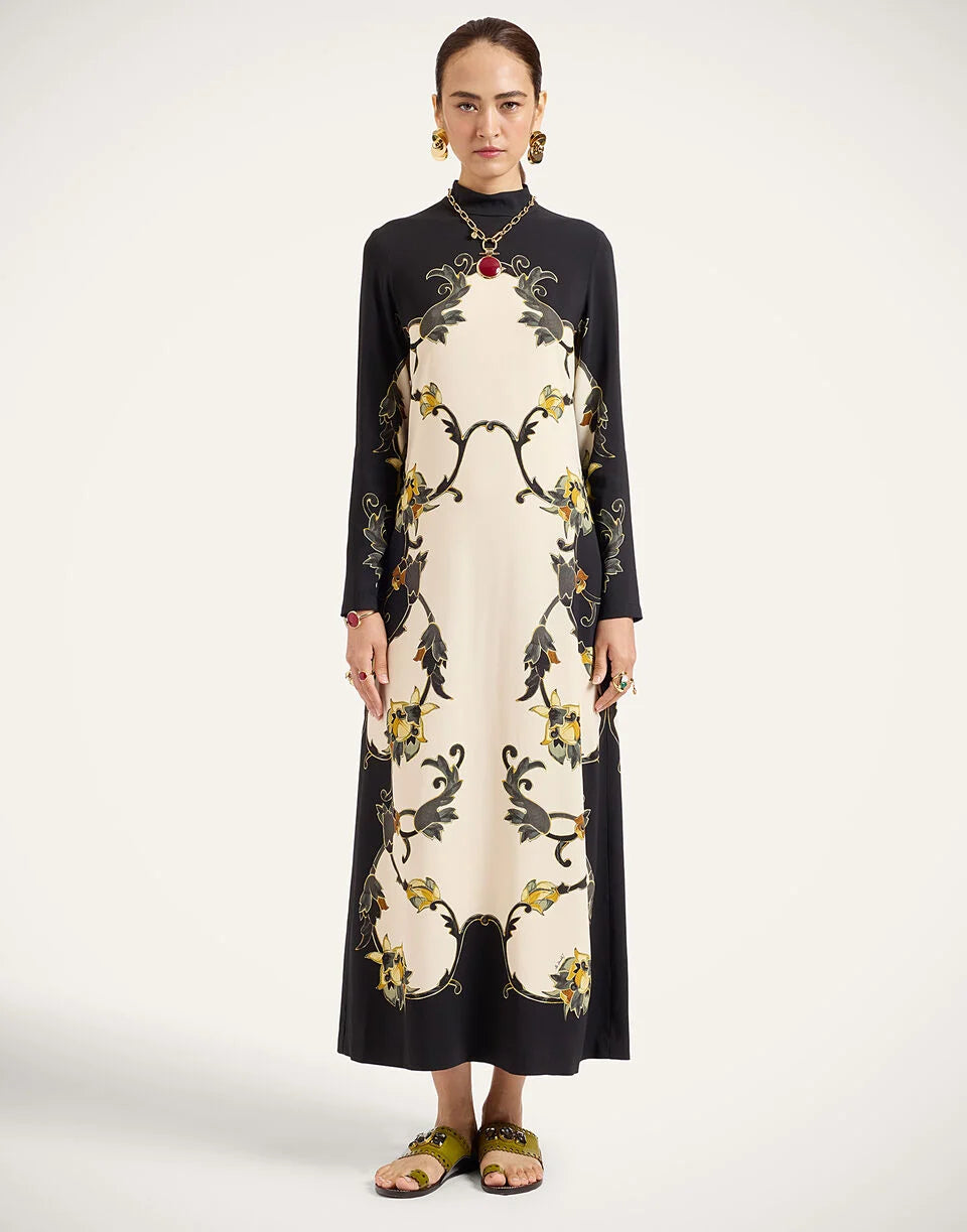 Halle Dress - Buttercup Placée Black