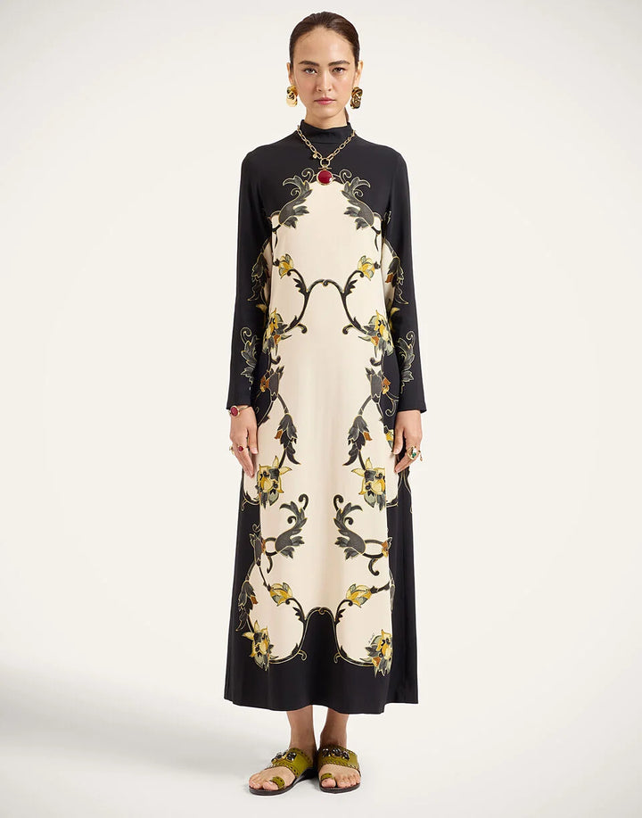 Halle Dress - Buttercup Placée Black
