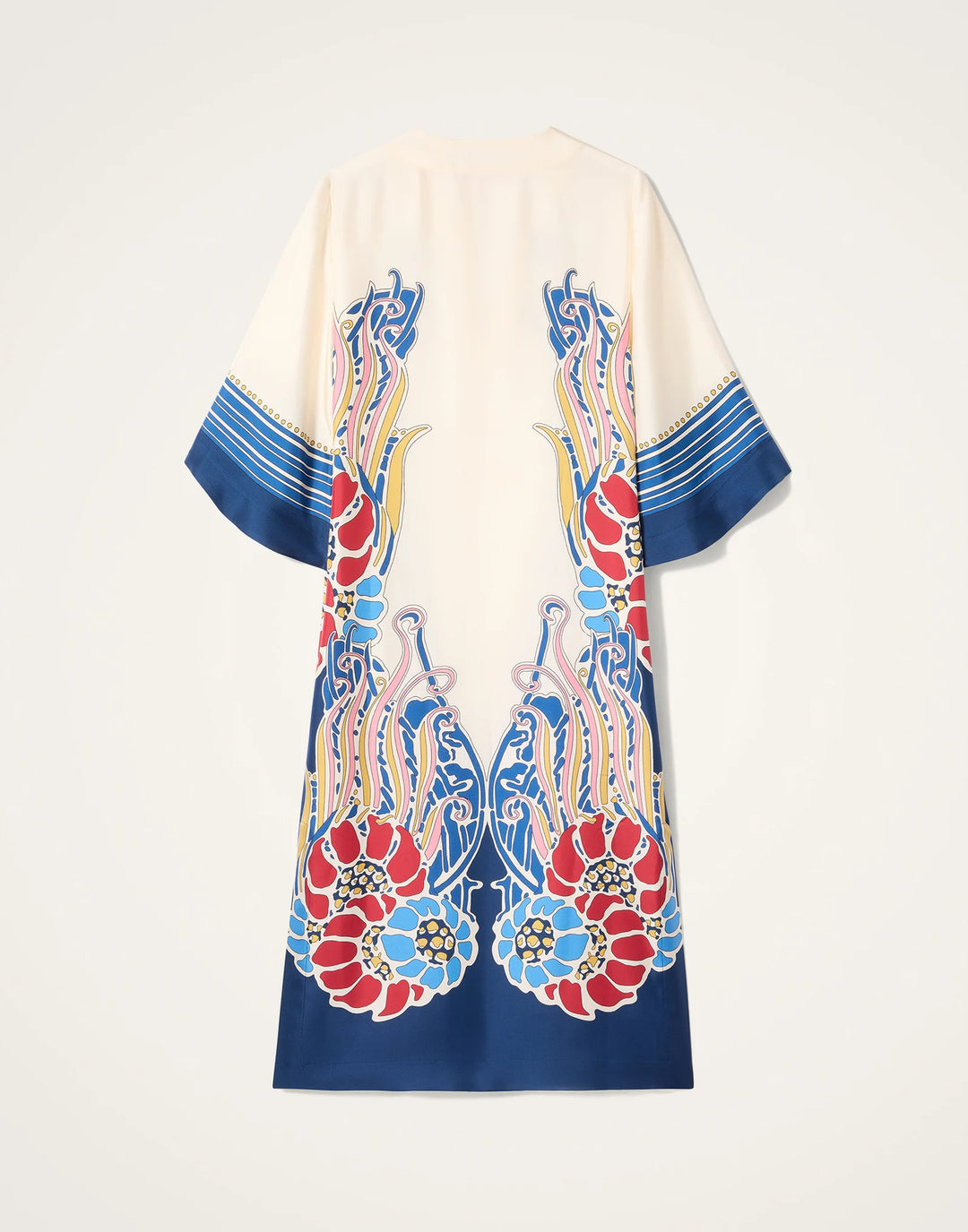The Kaftan - Lemuria Placée Blue in Silk Twill
