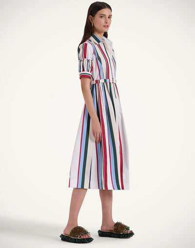 Libertine Dress - Stripes Multicolor in Jacquard