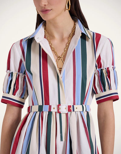 Libertine Dress - Stripes Multicolor in Jacquard