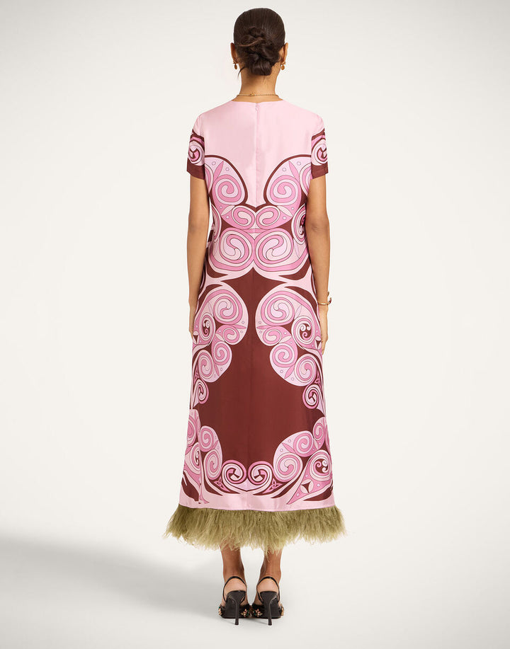 Swing Dress - Kells Swirl Placée Mauve