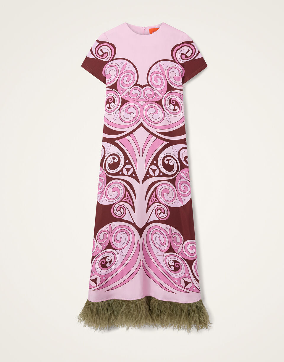 Swing Dress - Kells Swirl Placée Mauve
