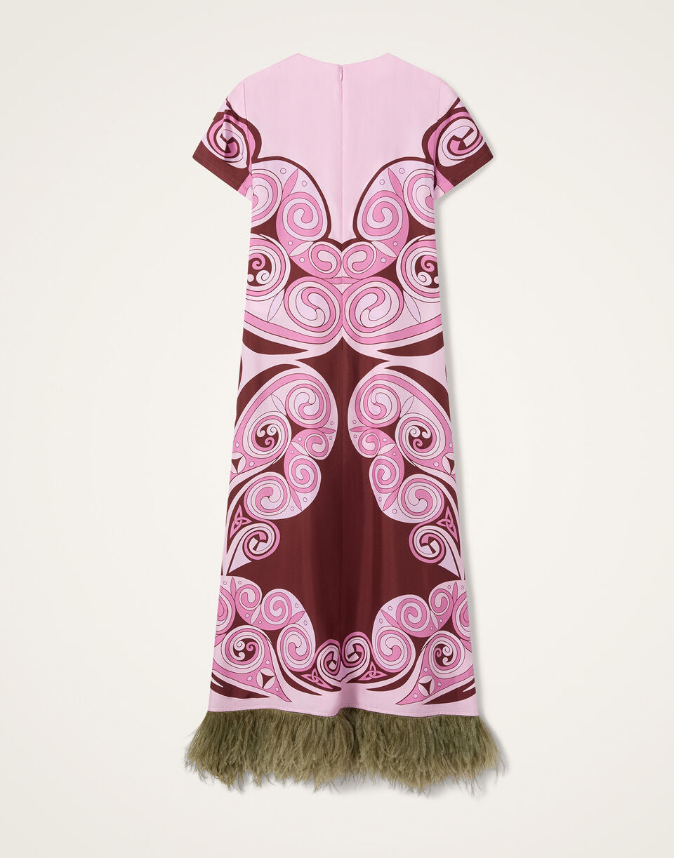 Swing Dress - Kells Swirl Placée Mauve