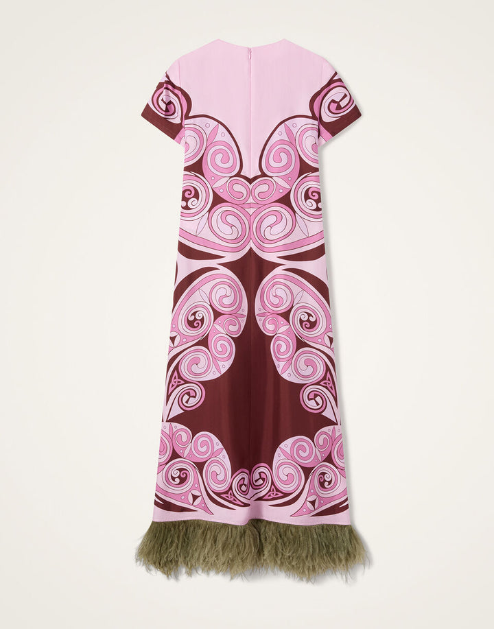 Swing Dress - Kells Swirl Placée Mauve