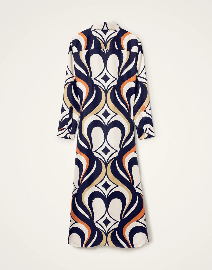 CHEMISE SWING DRESS - Jive Macro White in Silk Twill